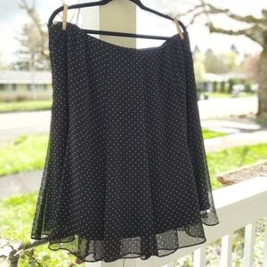 Liz & Co. Polka Dot Flair Ruffle Skirt